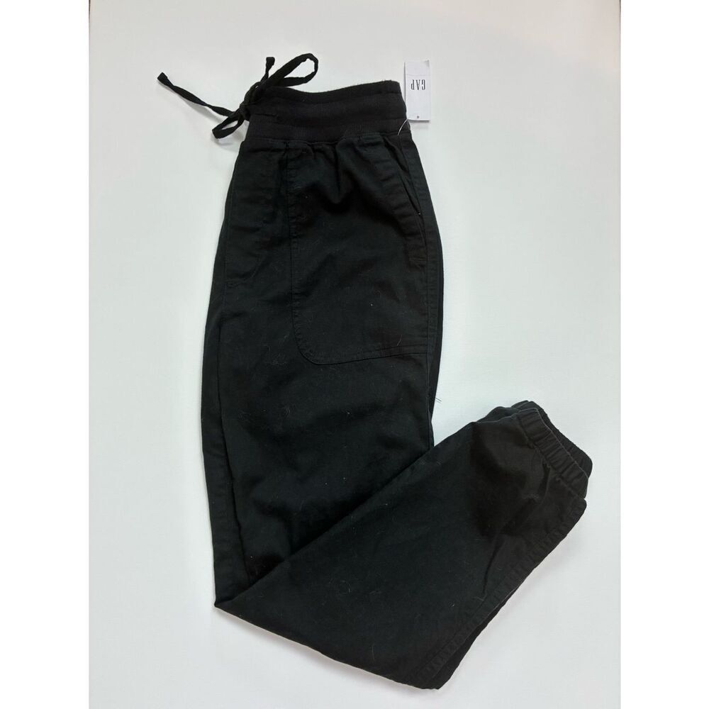 GAP NWT Black Lineny Drawstring Jogger Pants, great pockets runs big